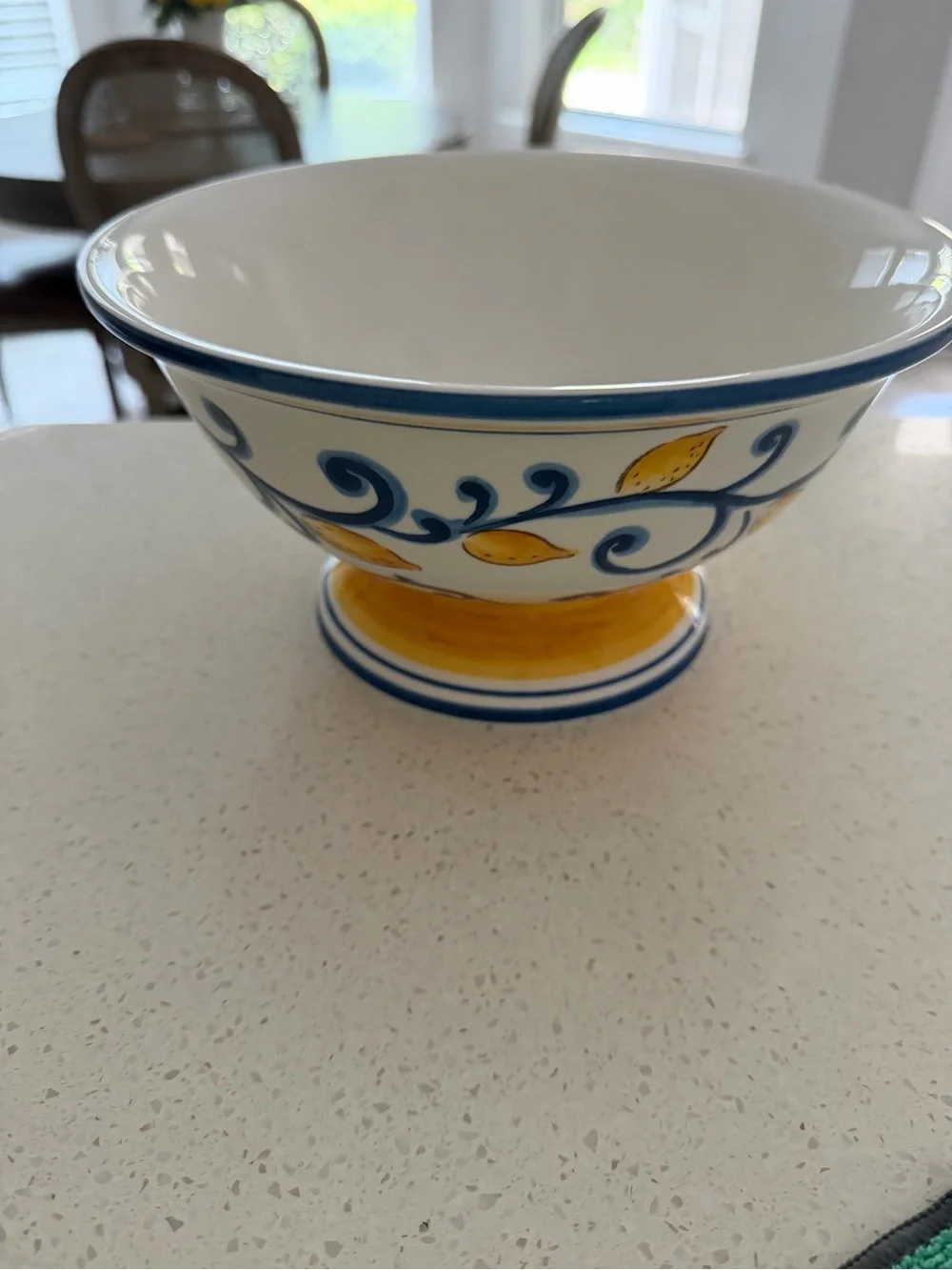 Target Muchoise Ceramic Decorative Bowl White/Blue/Yellow NWOT